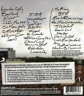 Bruce Springsteen & The E Street Band - London Calling - Live In Hyde Park (Blu-ray) - 2