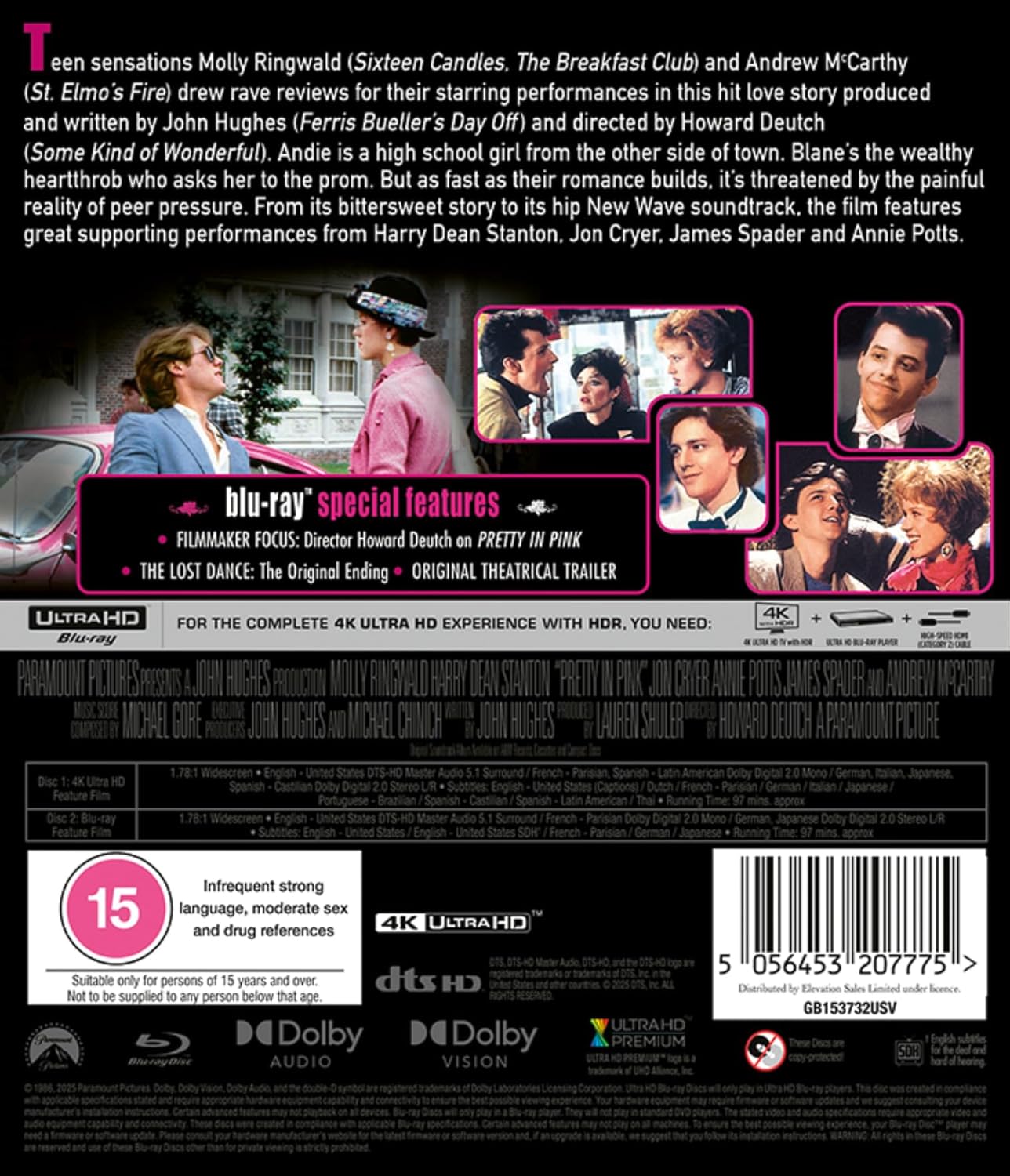 Pretty In Pink (ej svensk text) (4K Ultra HD + Blu-ray) - 2