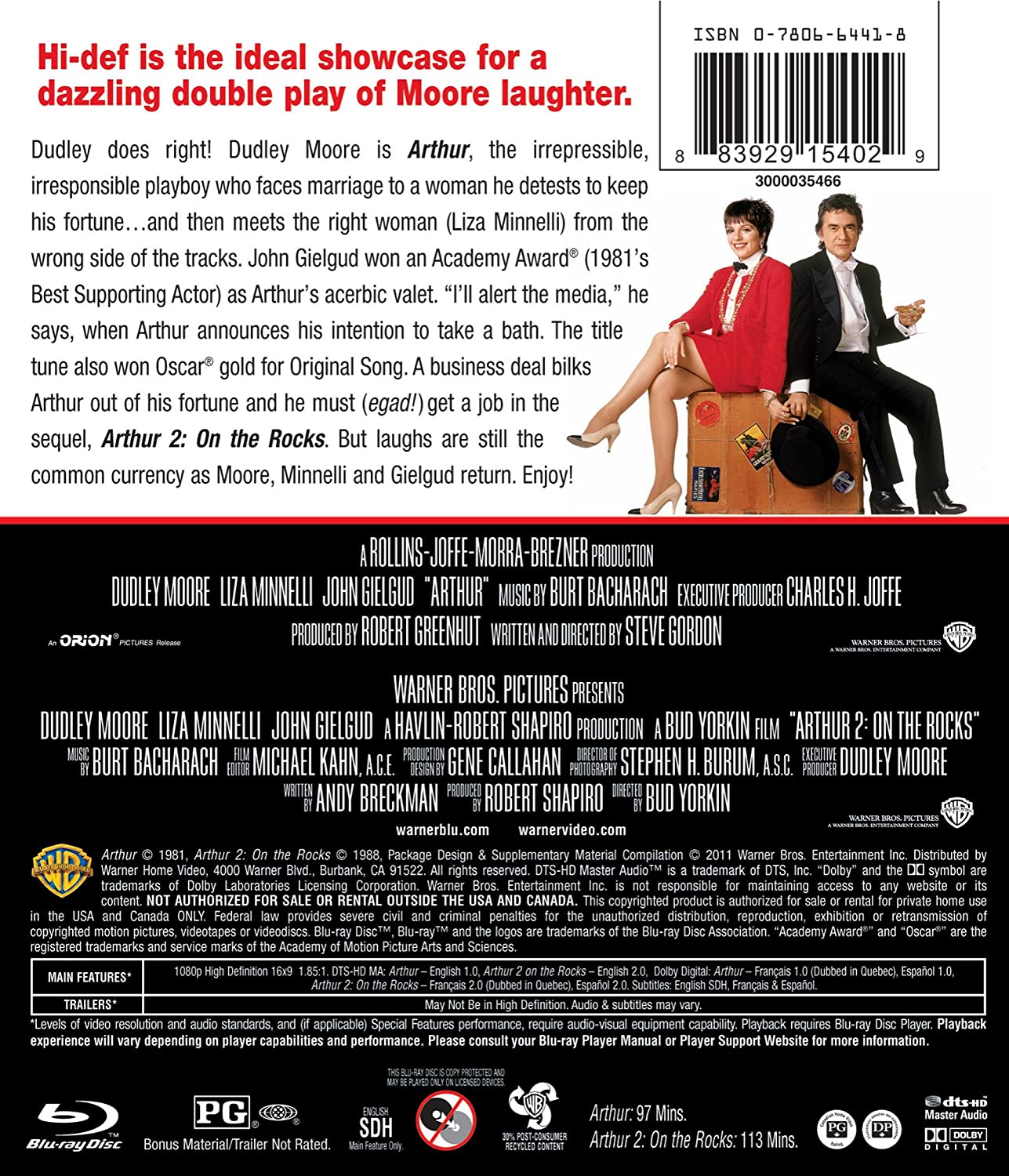 Arthur / Arthur 2 (ej svensk text) (Blu-ray) - 2
