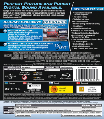 Bourne Identity (Blu-ray) (Begagnad) - 2