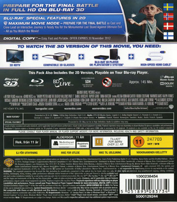 Harry Potter Och Dödsrelikerna: Del 1 (Real 3D + Blu-ray) - 2