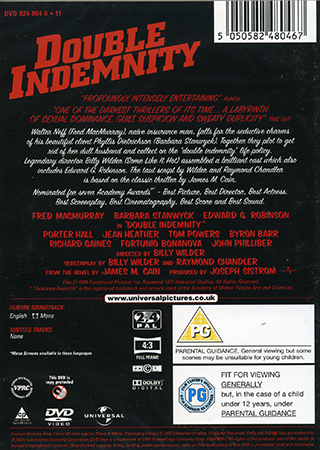 Double Indemnity (ej svensk text) - 2
