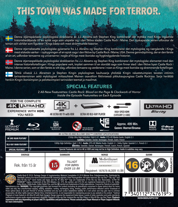 Castle Rock - Säsong 1 (4K Ultra HD + Blu-ray)  - 2