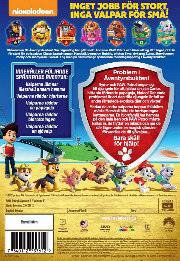 PAW Patrol - Säsong 2 - Volym 5 - 2