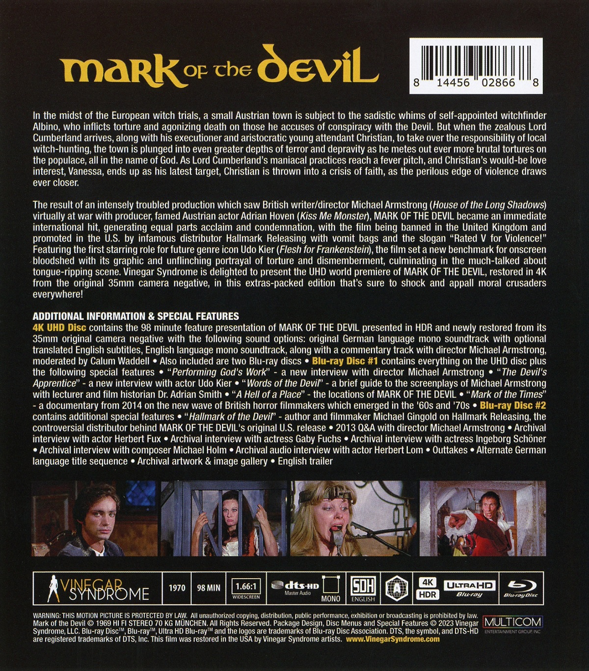 Mark of the Devil (ej svensk text) (4K Ultra HD + Blu-ray) - 2