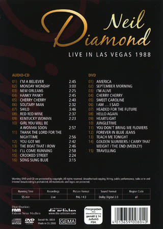 Neil Diamond - Live In Las Vegas (DVD + CD) - 2