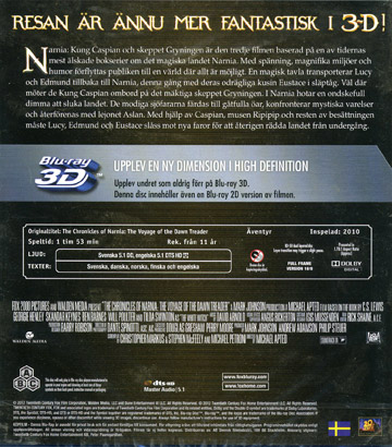 Berättelsen Om Narnia: Kung Caspian Och Skeppet Gryningen 3D (Real 3D + Blu-ray) - 2