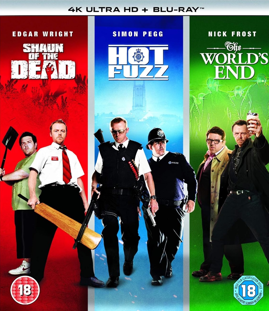 Shaun of the Dead / Hot Fuzz / The World's End (ej svensk text Shaun of the Dead) (4K Ultra HD + Blu-ray)