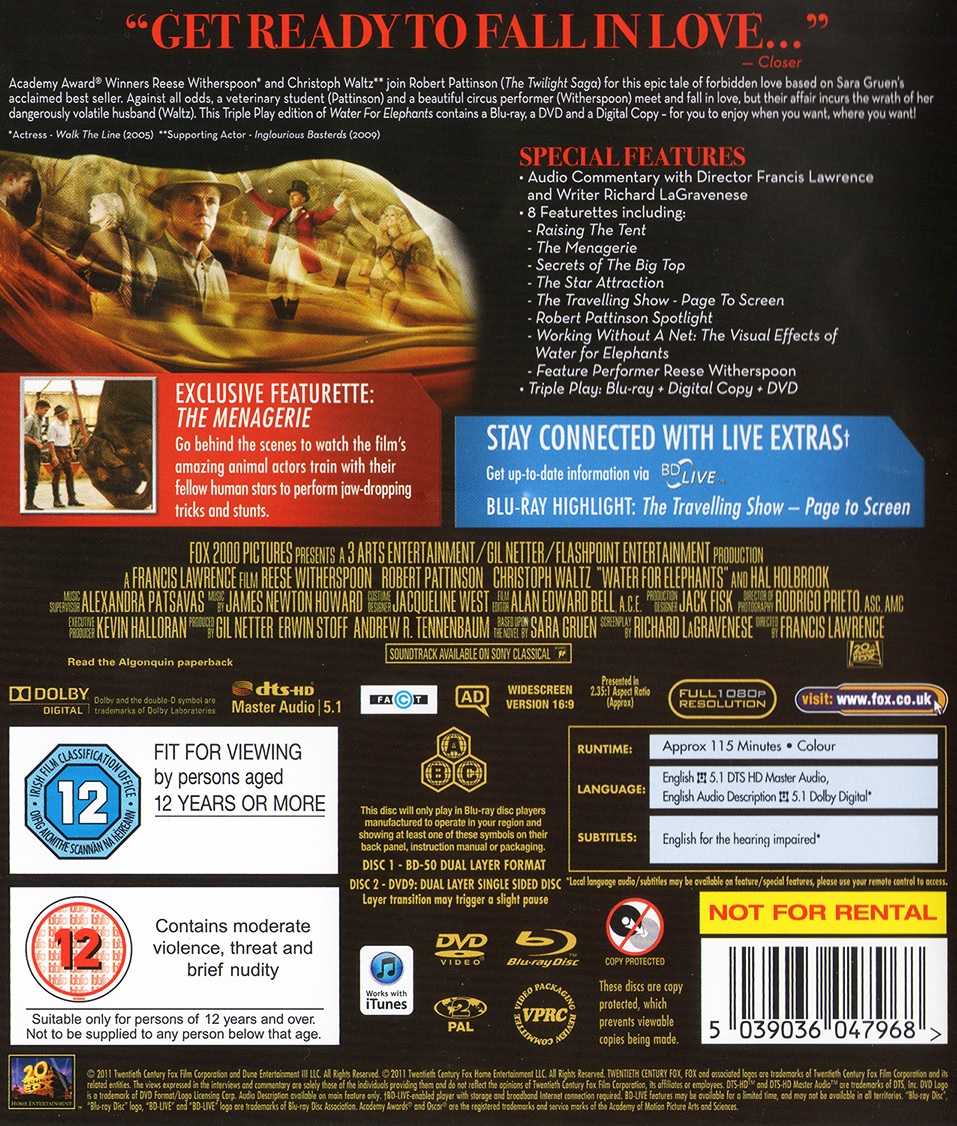 Water For Elephants (Blu-ray) - 2