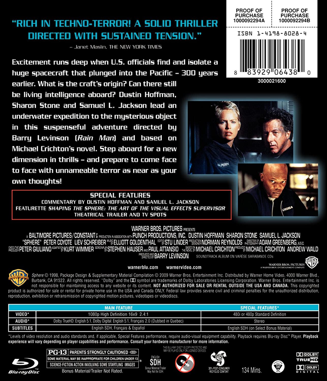 Sphere (ej svensk text) (Blu-ray) - 2