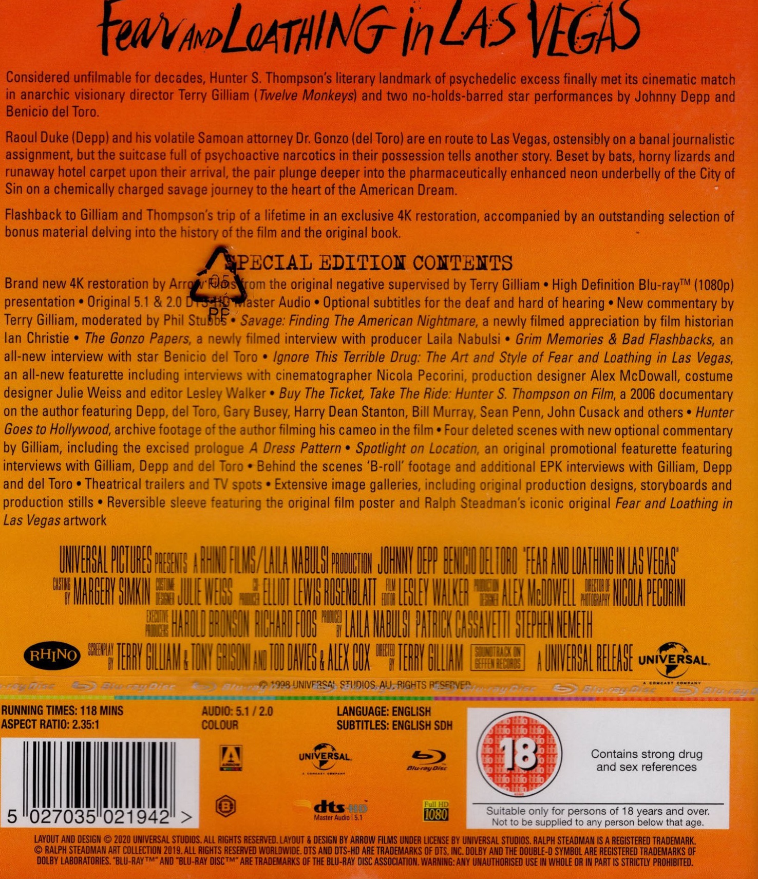 Fear And Loathing In Las Vegas (ej svensk text) (Blu-ray) - 2