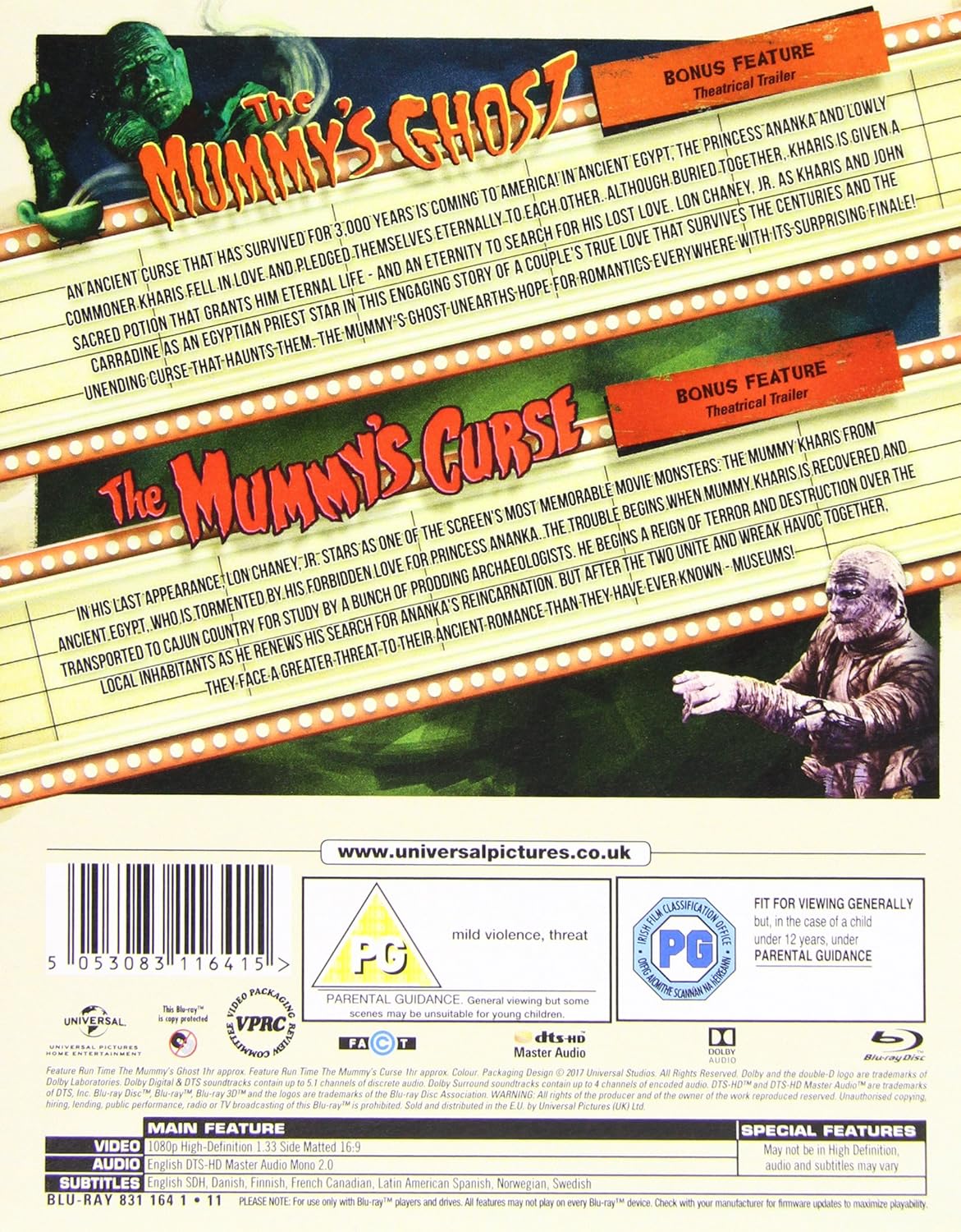 The Mummy's Ghost / The Mummy's Curse (Blu-ray) - 2
