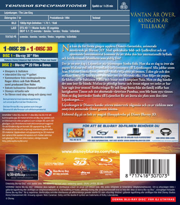 Lejonkungen (Disney) (Real 3D + Blu-ray) - 2