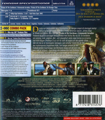 Pirates of the Caribbean - I Främmande Farvatten (Real 3D + Blu-ray) - 2