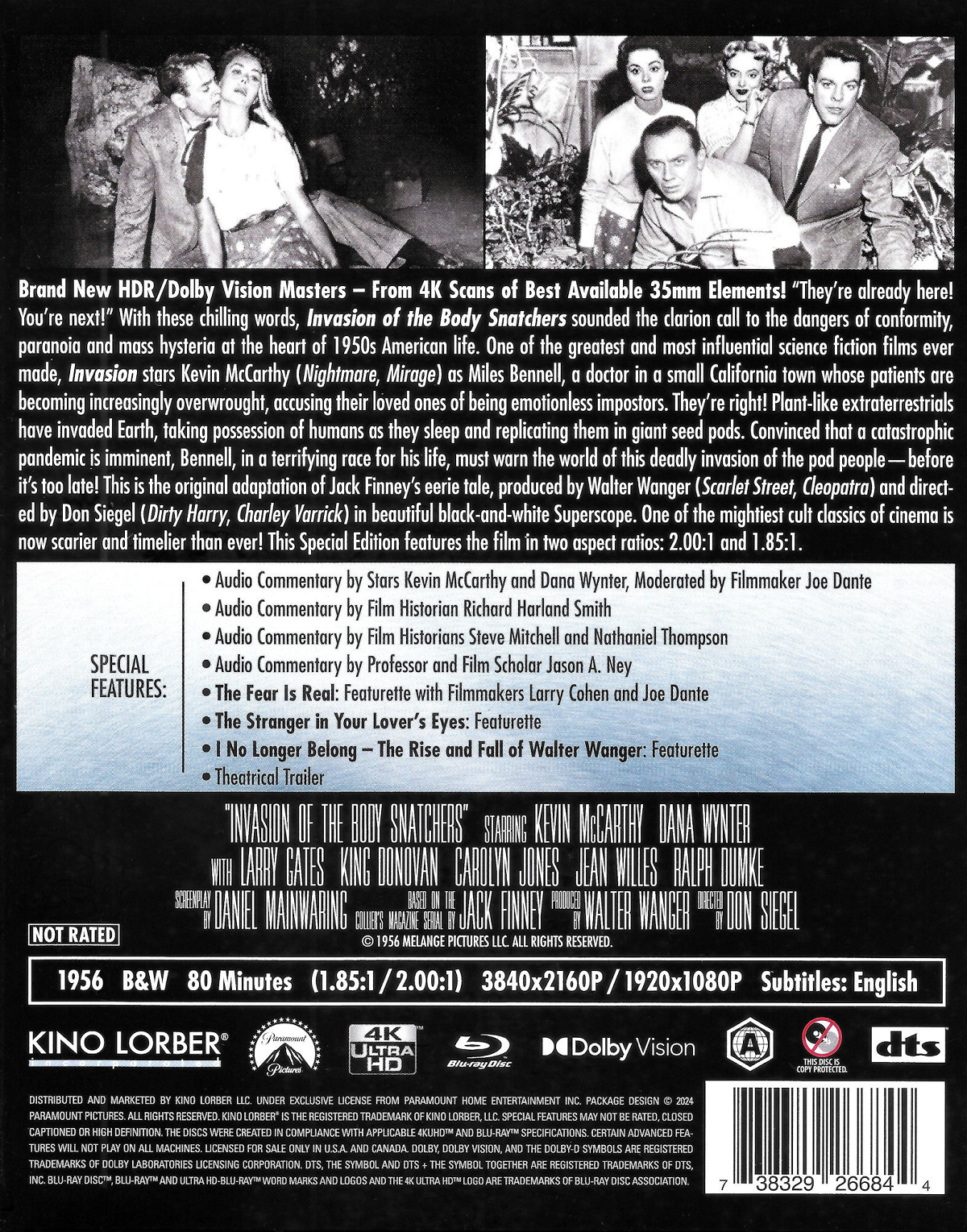 Invasion of the Body Snatchers (1956) (ej svensk text) (4K Ultra HD + Blu-ray) - 2