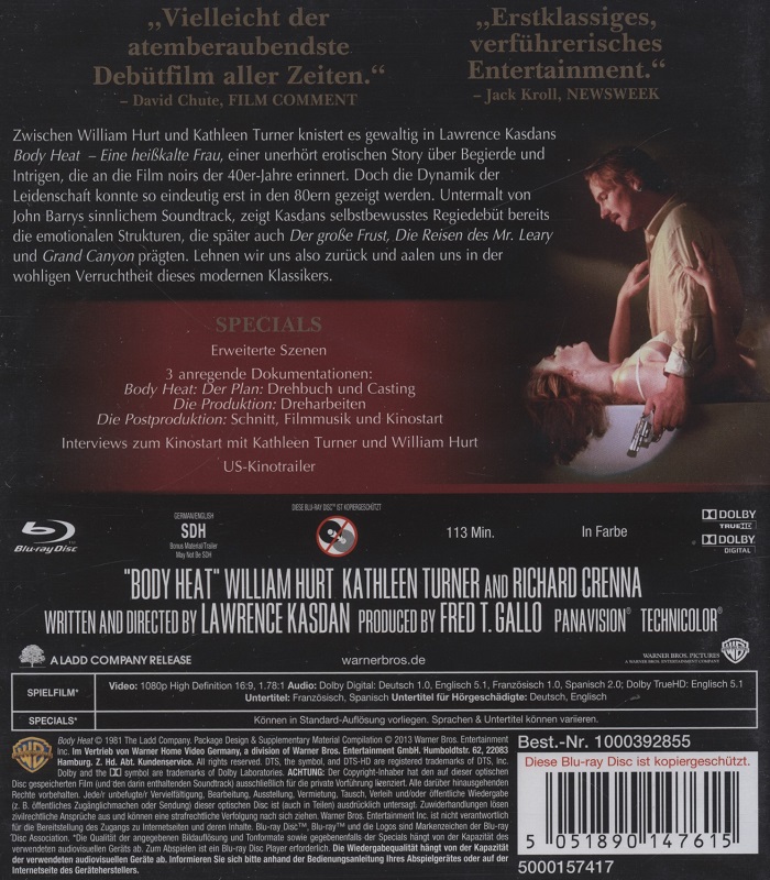 Body Heat (ej svensk text) (Blu-ray) - 2