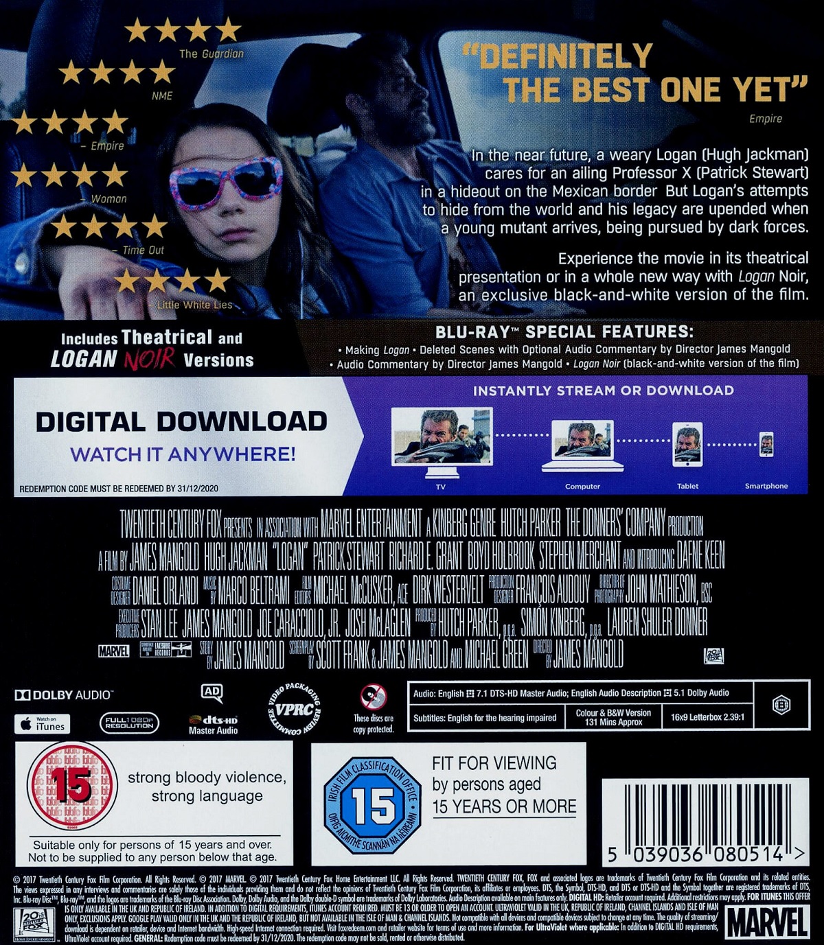 Logan (svensk text endast på Noir Version) (Blu-ray) - 2