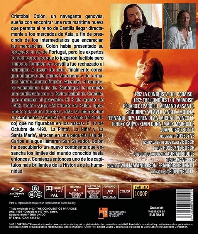 1492 - Den Stora Upptäckten (ej svensk text) (Blu-ray) - 2