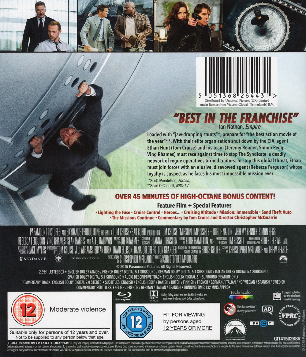 Mission Impossible: Rogue Nation (Blu-ray) - 2