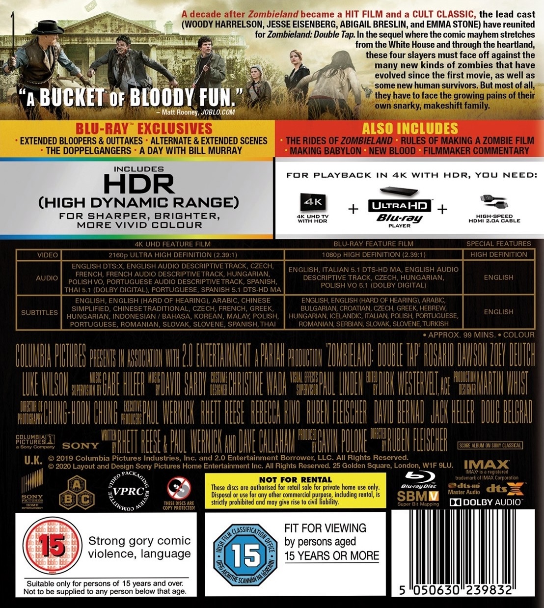 Zombieland: Double Tap (ej svensk text) (4K Ultra HD + Blu-ray) - 2