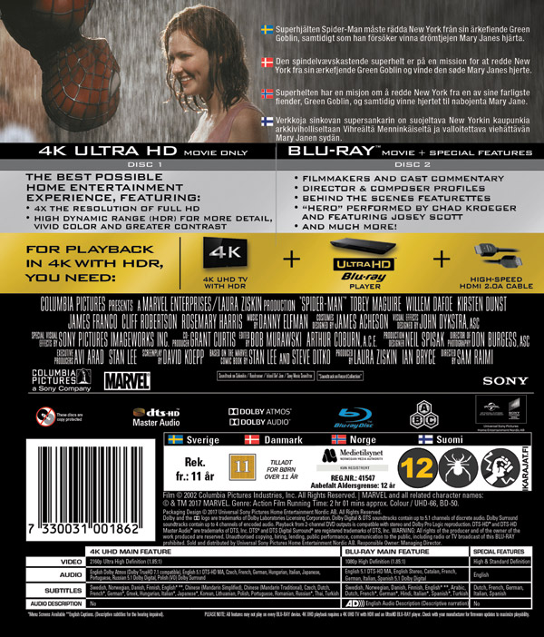 Spider-Man 1 (4K Ultra HD Blu-ray) - 2