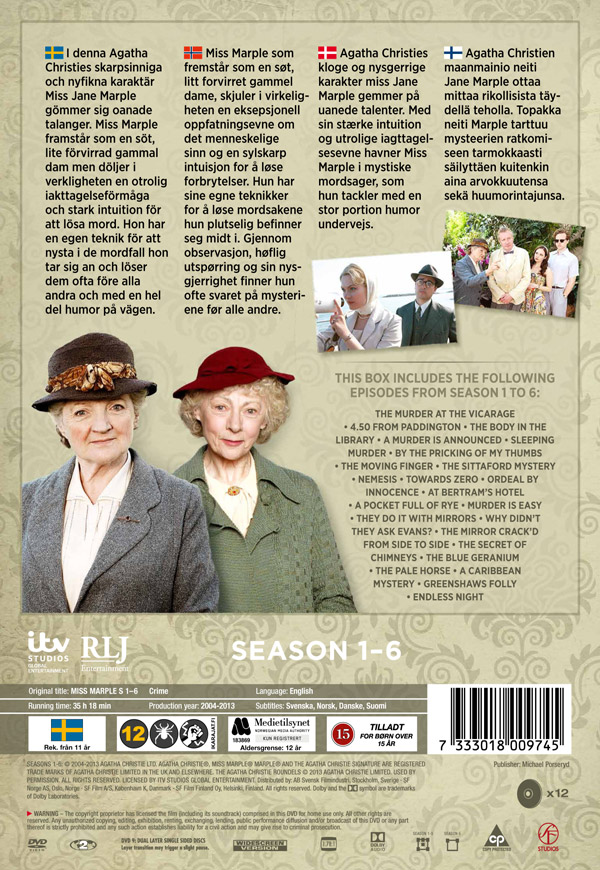 Miss Marple - Säsong 1-6 (12-disc) - 2