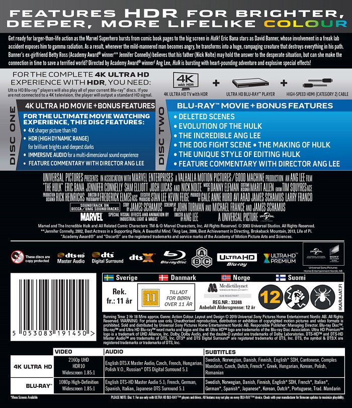 Hulk (4K Ultra HD Blu-ray + Blu-ray) - 2
