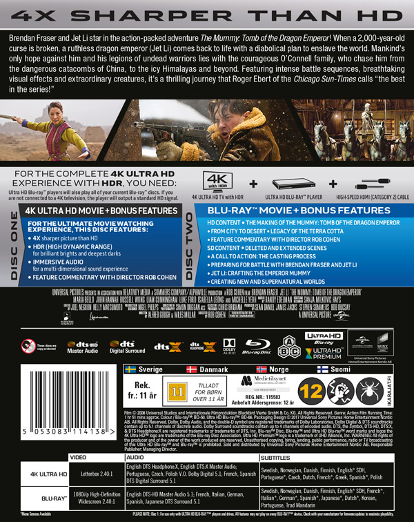 Mumien - Drakkejsarens Grav (4K Ultra HD + Blu-ray) - 2