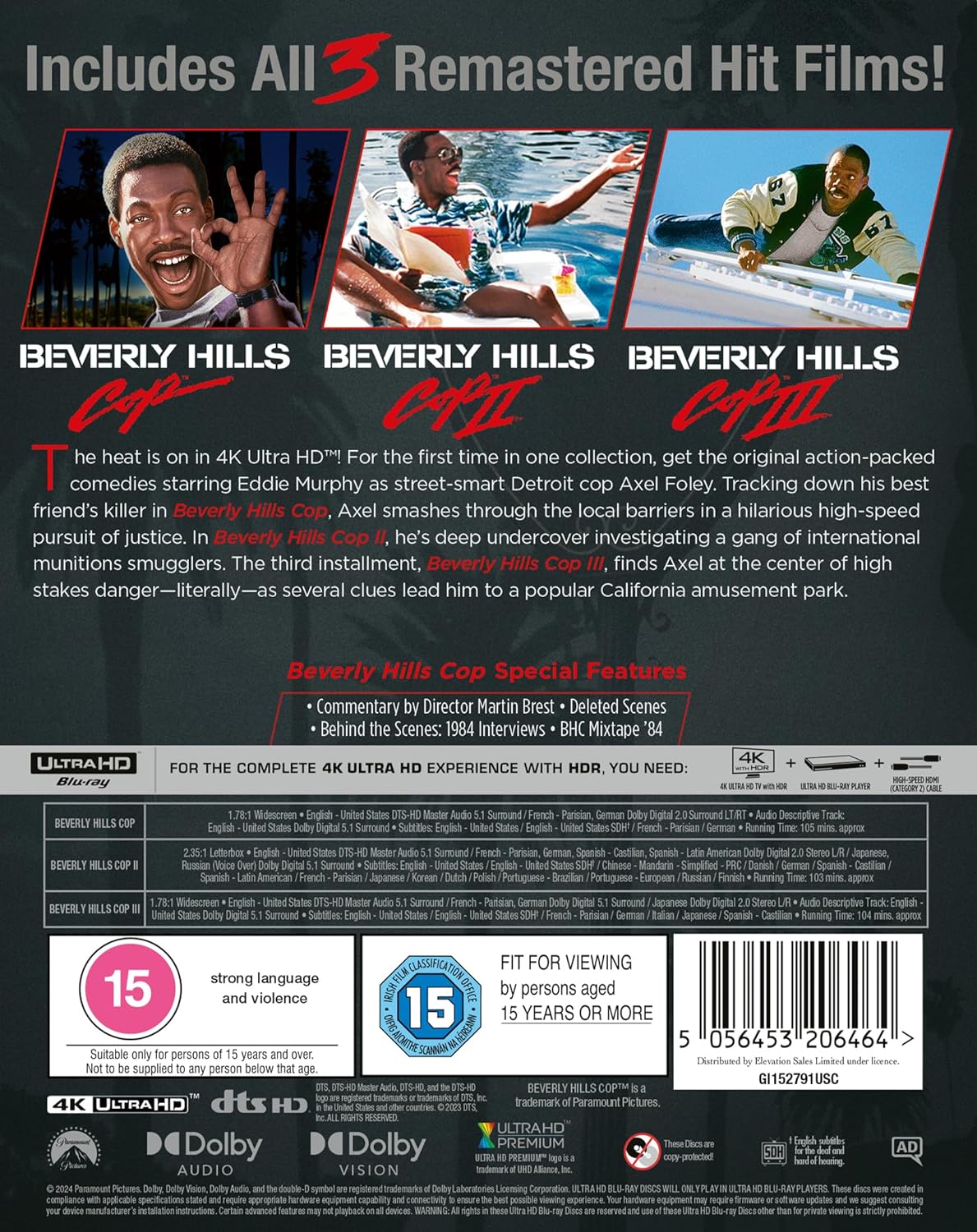 Beverly Hills Cop 1-3 (ej svensk text) (4K Ultra HD) - 2