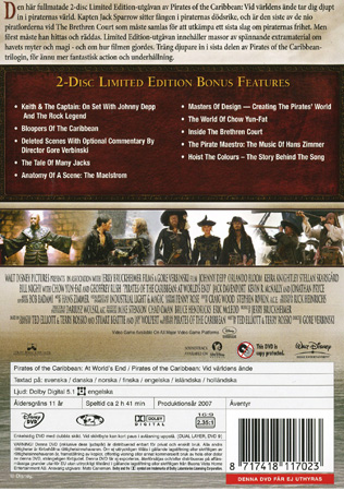 Pirates of the Caribbean - Vid Världens Ände (2-disc) (Begagnad) - 2
