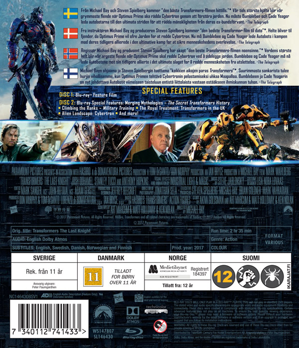 Transformers 5 - Last Knight (Blu-ray) - 2