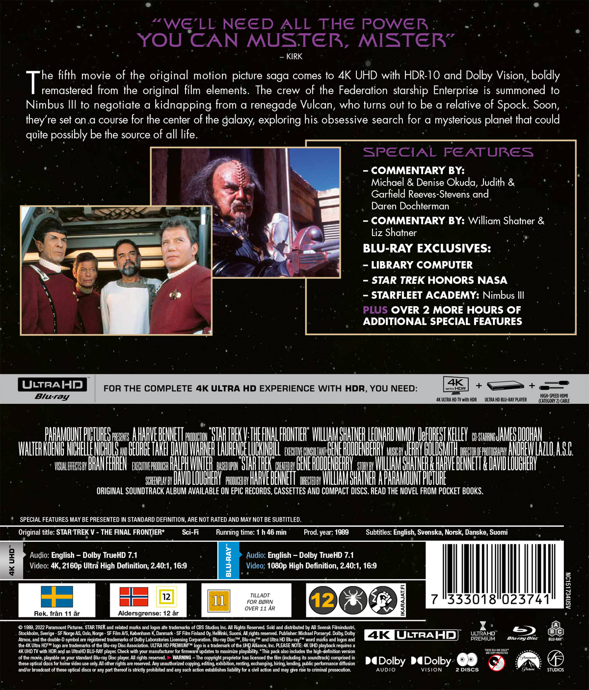 Star Trek 5 - The Final Frontier (4K Ultra HD + Blu-ray) - 2