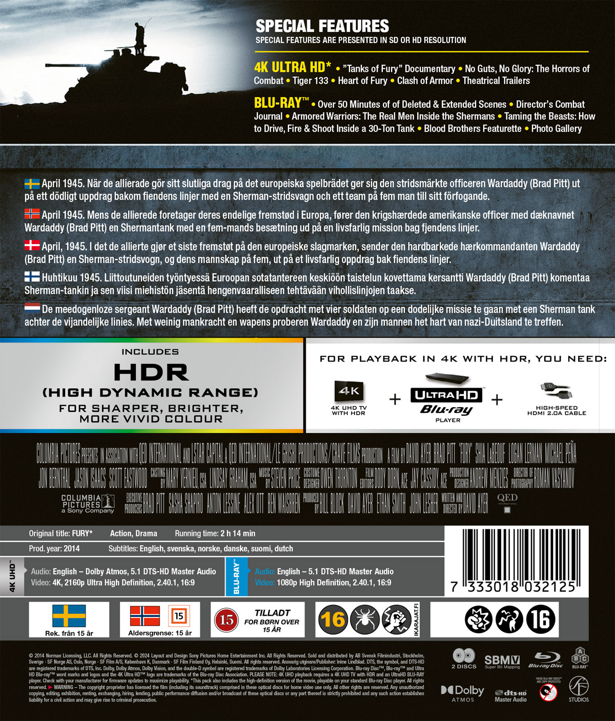 Fury (4K Ultra HD + Blu-ray) - 2