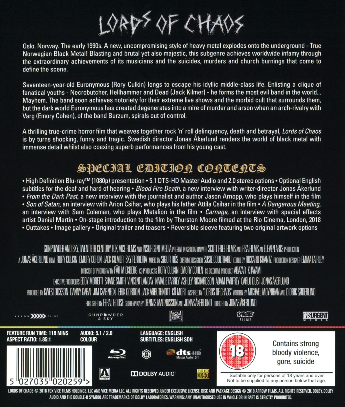Lords of Chaos (ej svensk text) (Blu-ray) - 2