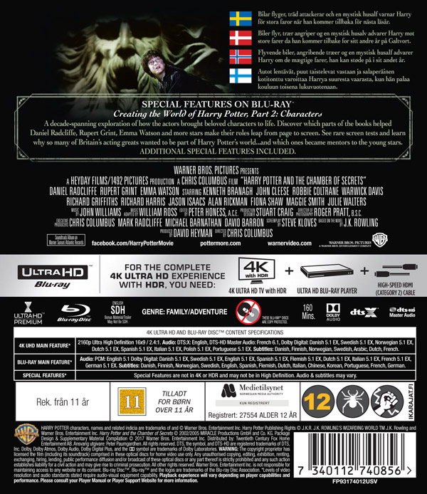Harry Potter And the Chamber of Secrets (4K Ultra HD Blu-ray) (3-disc) - 2