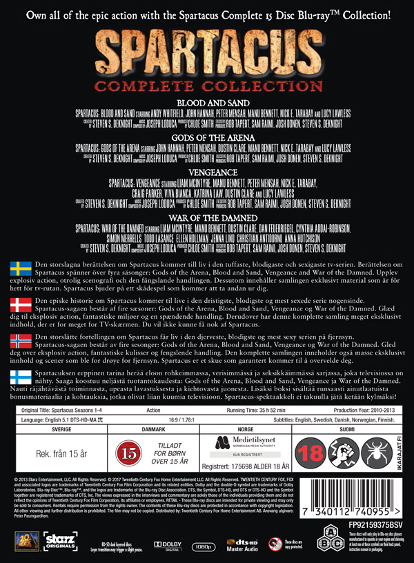 Spartacus - Complete Collection (re-pack) (Blu-ray) (14-disc) - 2
