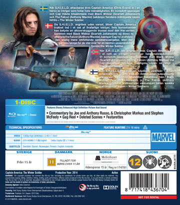 Captain America - The Winter Soldier (Blu-ray) (Begagnad) - 2