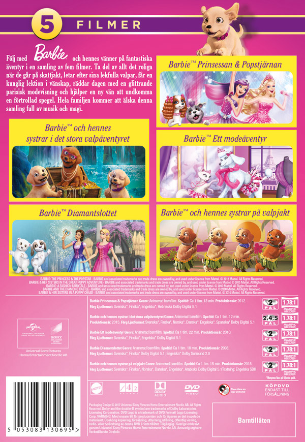 Barbie - Prinsessan och Valparna (5-disc) - 2
