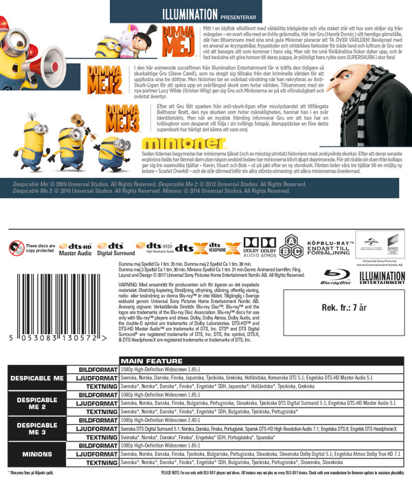 Dumma Mej 1-3 + Minioner (Blu-ray) (4-disc) - 2