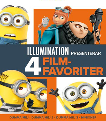 Dumma Mej 1-3 + Minioner (Blu-ray) (4-disc)