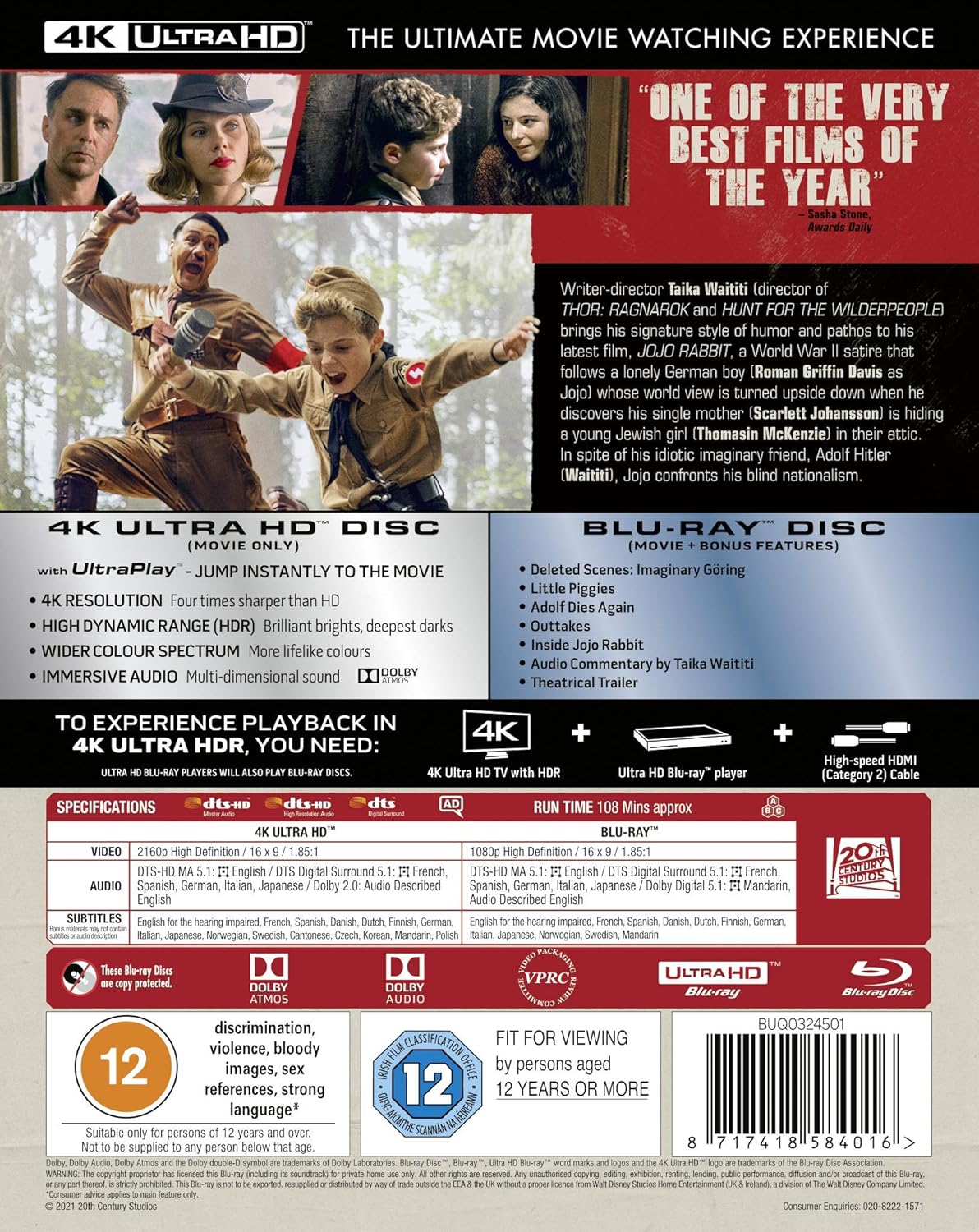 Jojo Rabbit (4K Ultra HD + Blu-ray) - 2