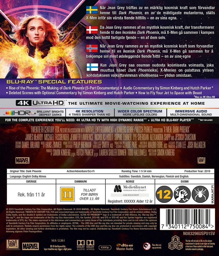 X-Men - Dark Phoenix (4K Ultra HD Blu-ray + Blu-ray) - 2