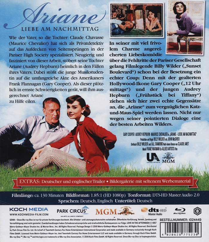 Love In the Afternoon (ej svensk text) (Blu-ray) - 2