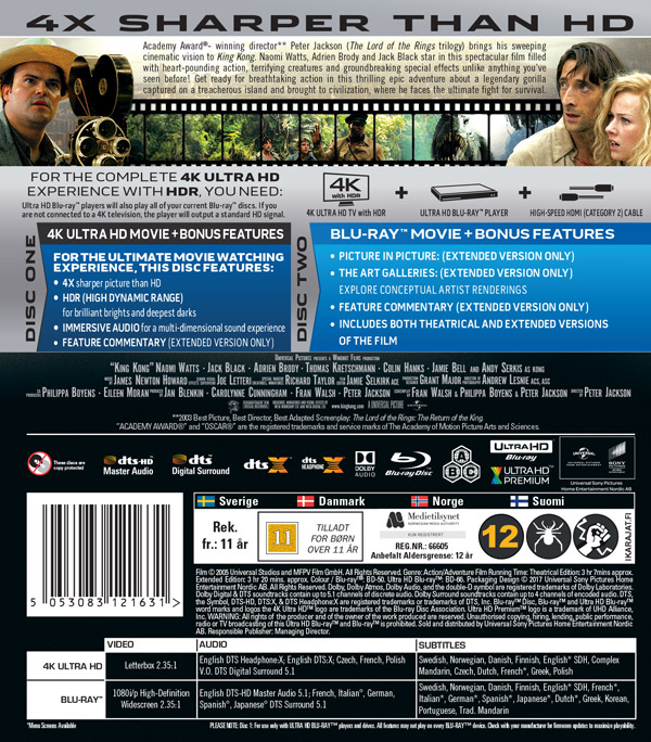King Kong (2005) (4K Ultra HD + Blu-ray) - 2