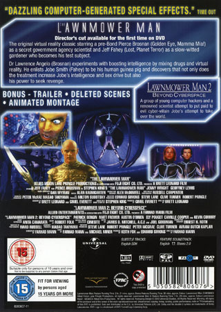 Lawnmower Man - Director's Cut / Lawnmower Man 2 - Beyond Cyberspace (2-disc) (ej svensk text) - 2