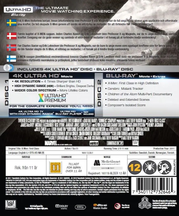 X-Men: First Class (4K Ultra HD + Blu-ray) - 2