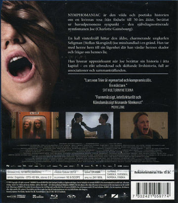 Nymphomaniac (Blu-ray) (Danskt omslag) - 2