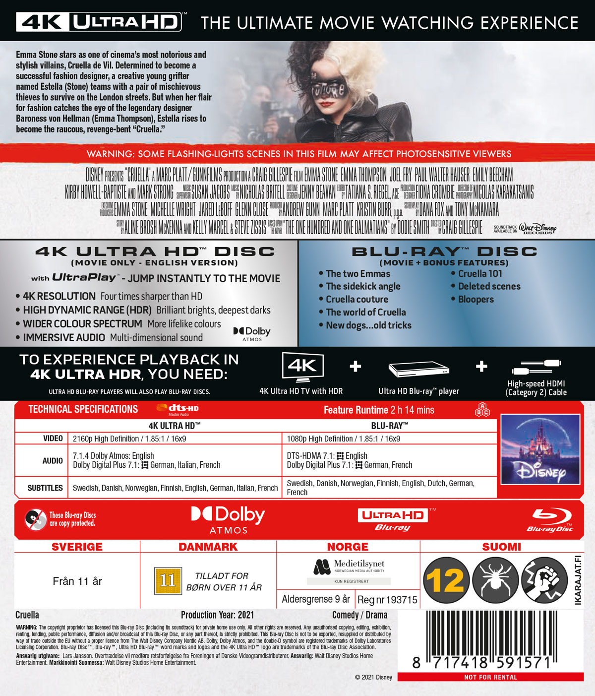 Cruella (4K Ultra HD Blu-ray + Blu-ray) - 2