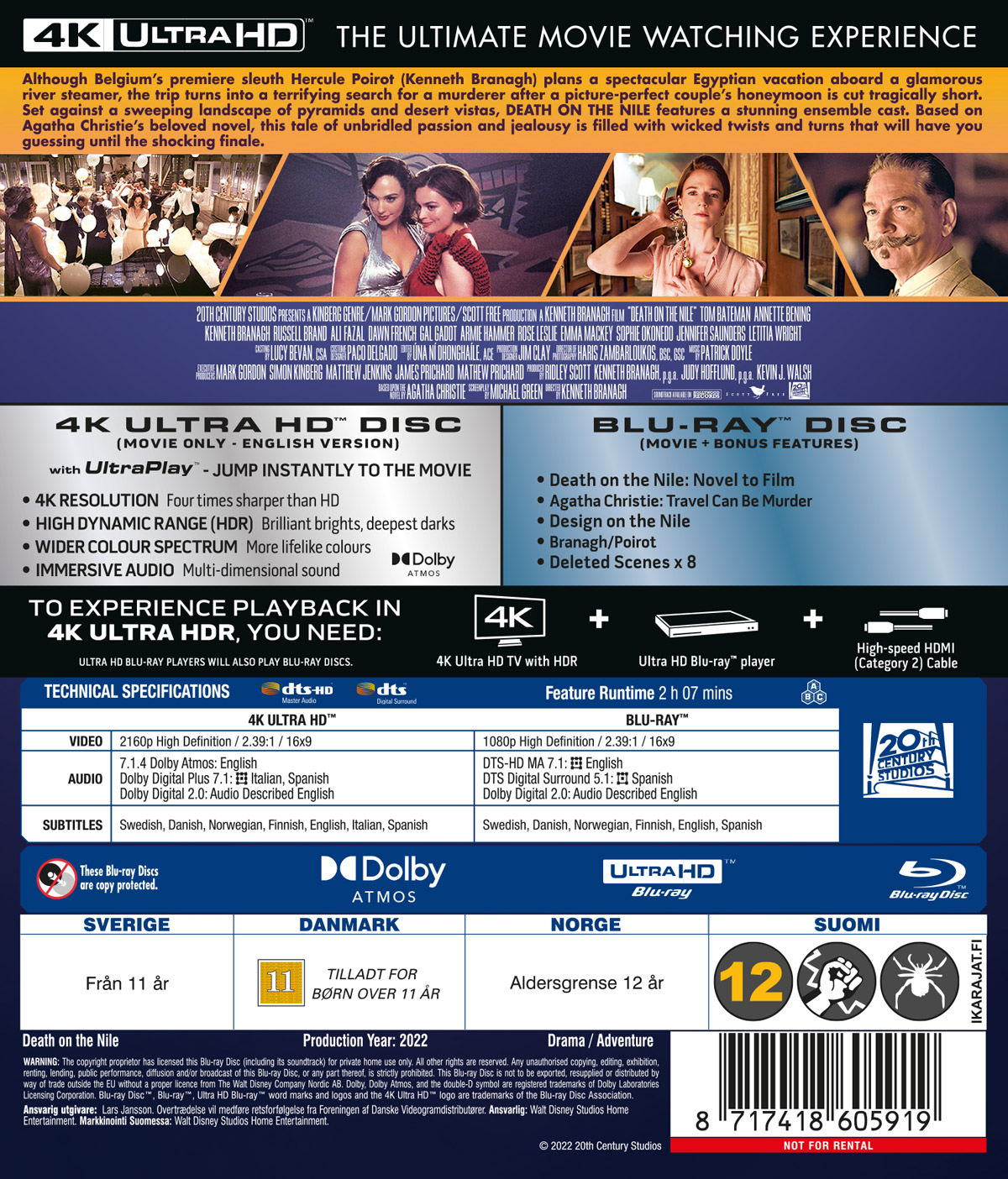 Döden På Nilen (4K Ultra HD + Blu-ray) - 2