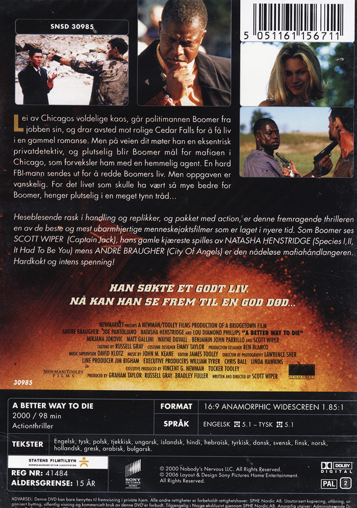 A Better Way To Die (Norskt omslag) - 2